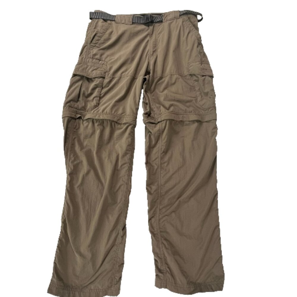 ExOfficio Cargo Pants Brown Convertible Trail Nylon Outdoors Prep Mens 36x32